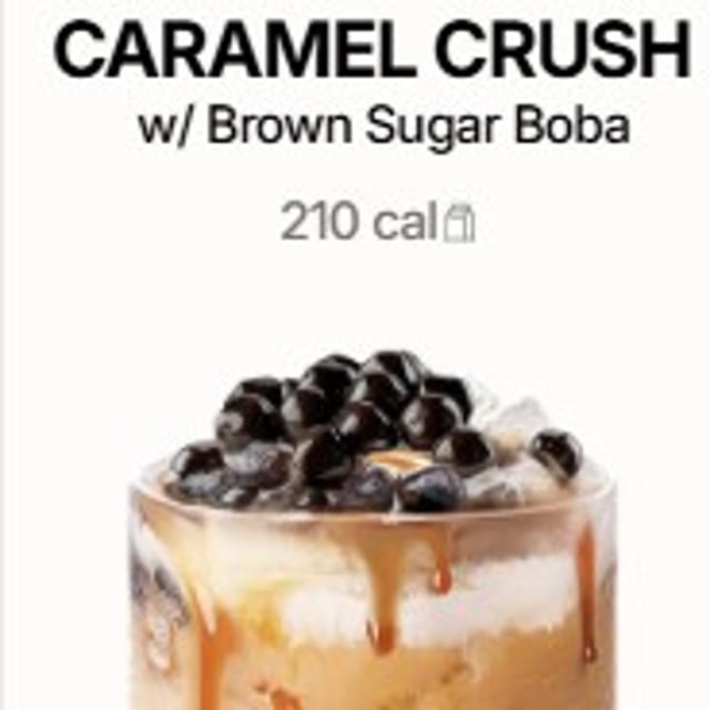 Caramel Crush Milk Tea.