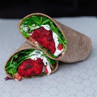 Tandoori chicken kabob wrap