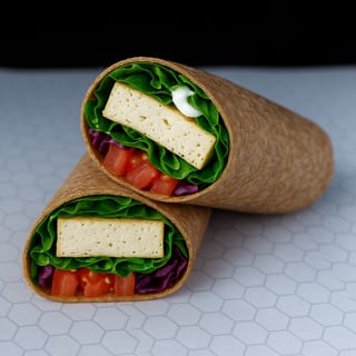 Tofu kabob wrap