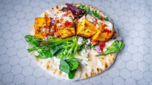 Cheese kabob wrap.